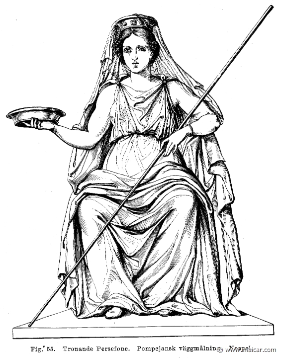see132.jpg - see132: Persephone. Pompeian mural painting. Naples. Otto Seemann, Grekernas och romarnes mytologi (1881).