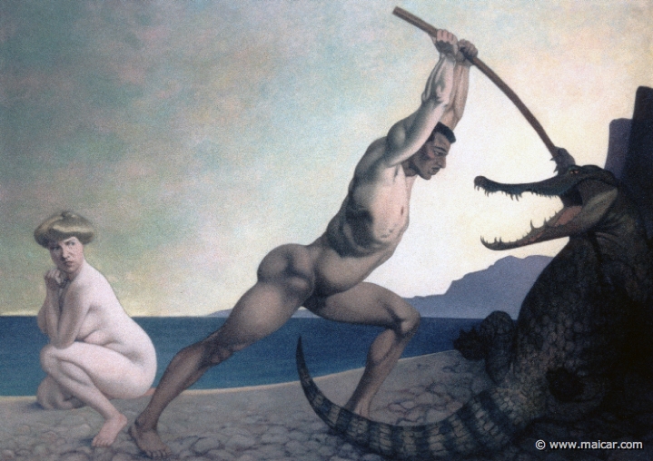 5710.jpg - 5710: Félix Vallotton 1865-1925: Persée tuant le dragon 1910. Musée d'Art et d'Histoire, Genève.