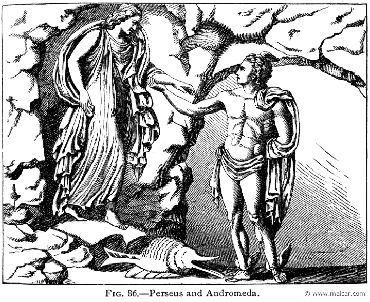 mur086.jpg - mur086: Perseus and Andromeda. Alexander S. Murray, Manual of Mythology (1898).