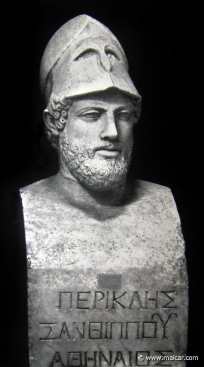 hek004b.jpg - hek004b: Herme des Perikles. Rom, Vatikan. Die Bildniskunst der Griechen und Römer, von Anton Hekler (1912).
