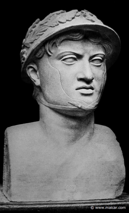 hek071b.jpg - hek071b: Pyrrhus von Epirus. Neapel, Nationalmuseum. Die Bildniskunst der Griechen und Römer, von Anton Hekler (1912).