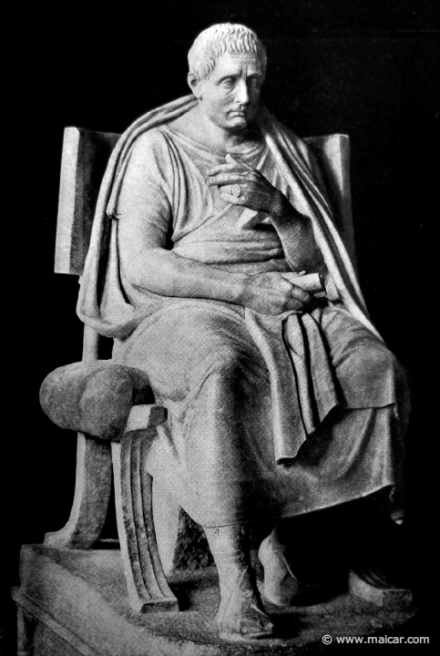 hek110.jpg - hek110: Statue des Poseidippos. Rom, Vatikan. Die Bildniskunst der Griechen und Römer, von Anton Hekler (1912).
