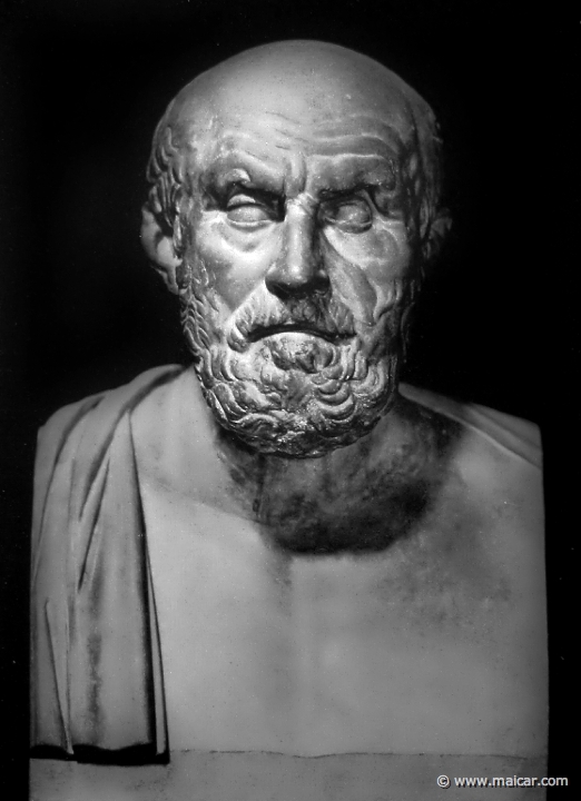 hek116.jpg - hek116: Hermes des Chrysippos. Florenz, Uffizien. Die Bildniskunst der Griechen und Römer, von Anton Hekler (1912).