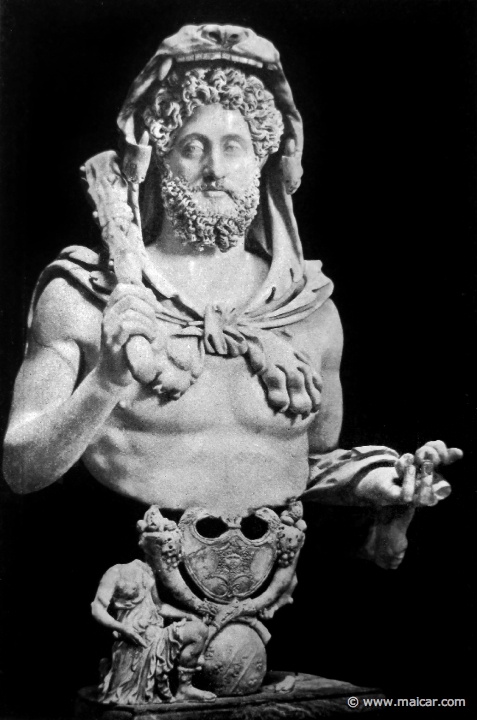 hek270a.jpg - hek270a: Commodus als Herakles. Rom, Konservatorenpalast. Die Bildniskunst der Griechen und Römer, von Anton Hekler (1912).