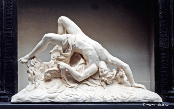 7827.jpg - 7827: Dominique Lefevre 1698-1711 (active): The fall of Phaethon. Marble. Victoria and Albert Museum, London.