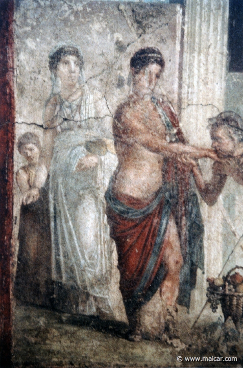 7216.jpg - 7216: Piritoo e i Centauri. Pompei, casa di Gavio Rufo (VII 2,16), esedra (o), parete ovest IV stile. National Archaeological Museum, Naples.