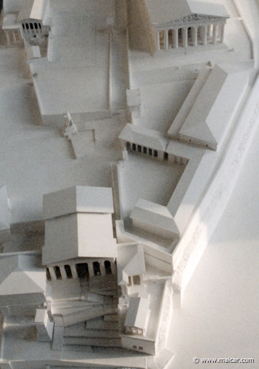 2521.jpg - 2521 (detail): Model of the Acropolis of Athens. Scale 1:200. By G. P. Stevens, Honorary Architect of the American School of Classical Studies at Athens. Technician in plaster: CH. P. Mammelis, Athens. Antikmuseet, Lund.