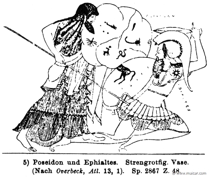 RIII.2-2867.jpg - RIII.2-2867: Poseidon and Ephialtes.Wilhelm Heinrich Roscher (Göttingen, 1845- Dresden, 1923), Ausfürliches Lexikon der griechisches und römisches Mythologie, 1884.