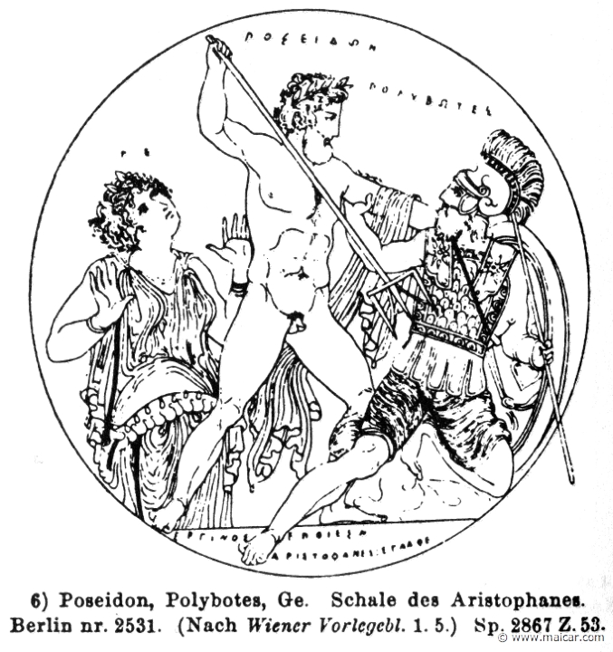 RIII.2-2868.jpg - RIII.2-2868: Poseidon, Polybotes and Gaia.Wilhelm Heinrich Roscher (Göttingen, 1845- Dresden, 1923), Ausfürliches Lexikon der griechisches und römisches Mythologie, 1884.