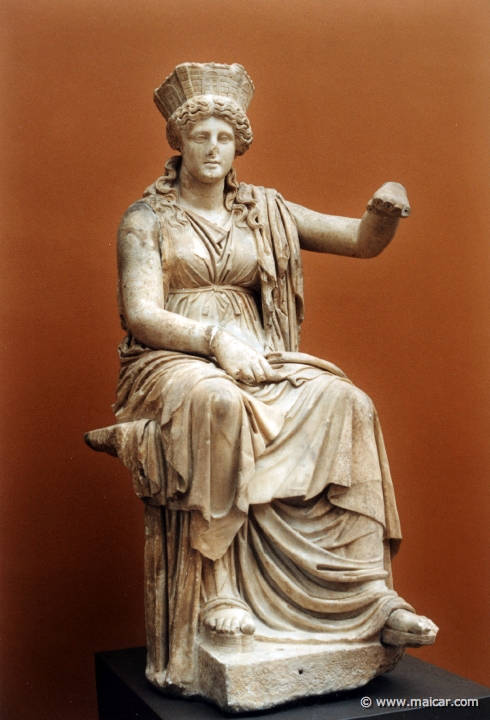 1615.jpg - 1615: Cybele. Roman statue from ca. 100 AD. Ny Carlsberg Glyptotek, Copenhagen.