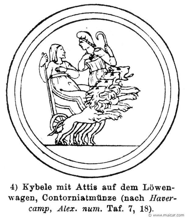 RII.1-1651.jpg - RII.1-1651: Cybele and Attis.Wilhelm Heinrich Roscher (Göttingen, 1845- Dresden, 1923), Ausfürliches Lexikon der griechisches und römisches Mythologie, 1884.