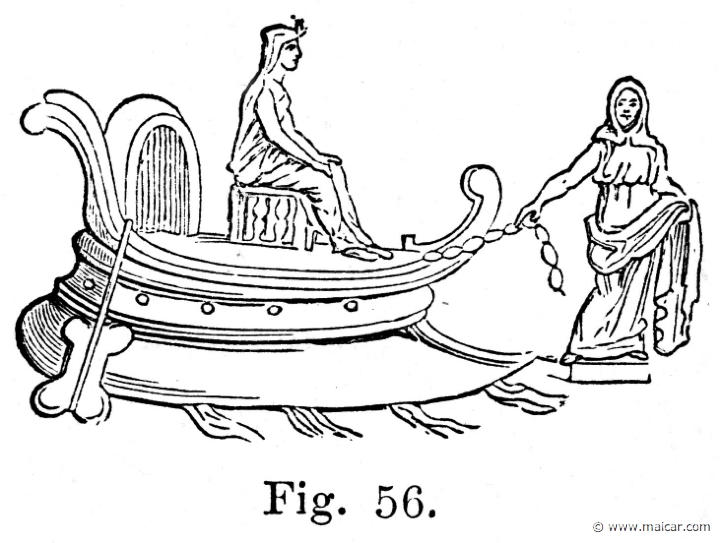 cen185.jpg - cen185: Cybele coming to Rome. A Vestal is dragging the ship which ran aground outside Ostia.Julius Centerwall, Grekernas och romarnas mytologi (1897).
