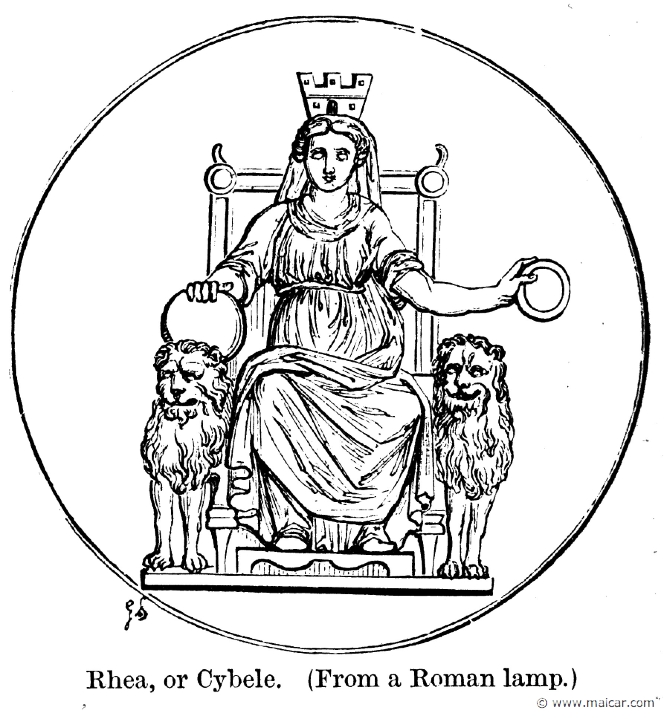 smi506.jpg - smi506: Rhea, also called Cybele.Sir William Smith, A Smaller Classical Dictionary of Biography, Mythology, and Geography (1898).