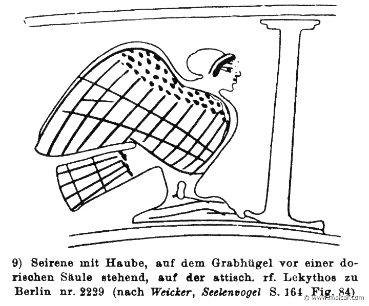 RIII.2-3219.jpg - RIII.2-3219: Siren. Wilhelm Heinrich Roscher (Göttingen, 1845- Dresden, 1923), Ausfürliches Lexikon der griechisches und römisches Mythologie, 1884.