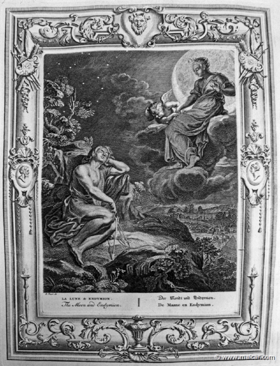 3006.jpg - 3006: The Moon and Endymion. Bernard Picart (1673-1733), Fabeln der Alten (Musen-Tempel), 1754.