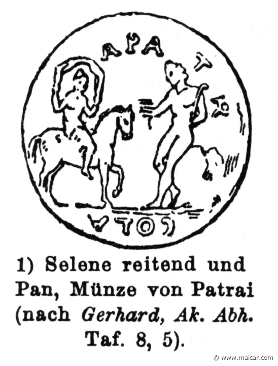 RII.2-3121.jpg - RII.2-3121: Selene and Pan. Wilhelm Heinrich Roscher (Göttingen, 1845- Dresden, 1923), Ausfürliches Lexikon der griechisches und römisches Mythologie, 1884.