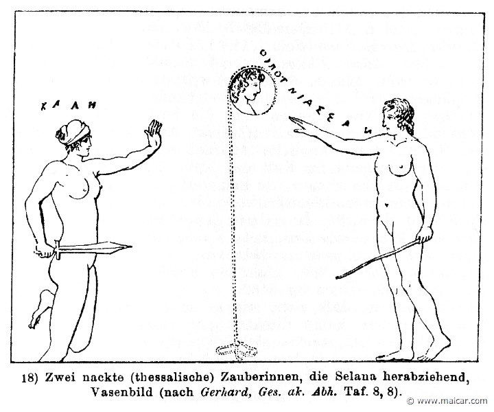 RII.2-3166.jpg - RII.2-3166: Enchantresses invoking Selene. Wilhelm Heinrich Roscher (Göttingen, 1845- Dresden, 1923), Ausfürliches Lexikon der griechisches und römisches Mythologie, 1884.