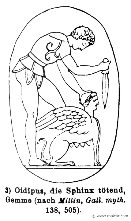 RIII.1-0717.jpg - RIII.1-0717: Oedipus and the Sphinx. Wilhelm Heinrich Roscher (Göttingen, 1845- Dresden, 1923), Ausfürliches Lexikon der griechisches und römisches Mythologie, 1884.