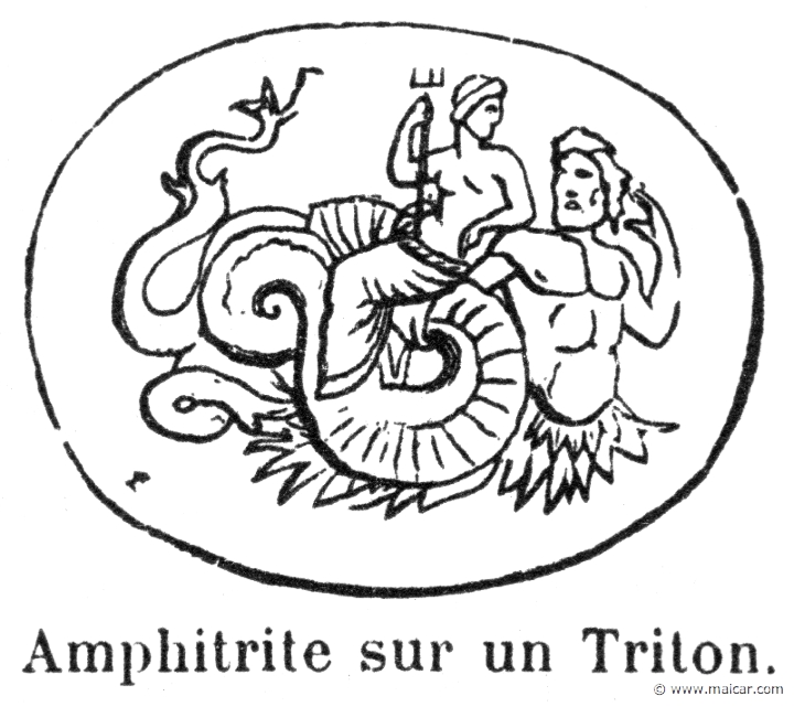 comm131.jpg - comm131: Amphitrite sur un Triton. Info n/a. P. Commelin, Mythologie Grecque et Romaine, Éditions Garnier Frères, Paris.