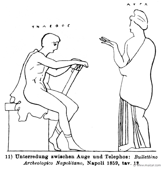 RV-0302.jpg - RV-0302: Telephus and Auge. Wilhelm Heinrich Roscher (Göttingen, 1845- Dresden, 1923), Ausfürliches Lexikon der griechisches und römisches Mythologie, 1884.