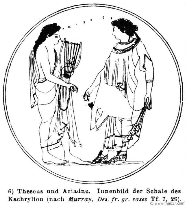 RV-0708.jpg - RV-0708: Theseus and Ariadne. Wilhelm Heinrich Roscher (Göttingen, 1845- Dresden, 1923), Ausfürliches Lexikon der griechisches und römisches Mythologie, 1884.
