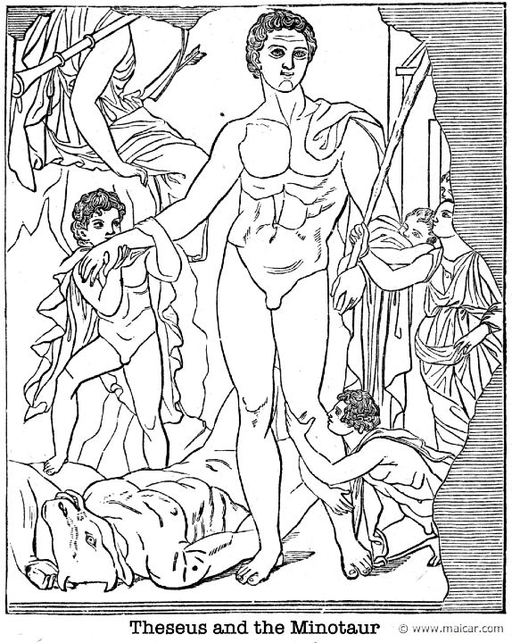gay261.jpg - gay261: Theseus and the Minotaur. Charles Mills Gayley, The Classic Myths in English Literature (1893).