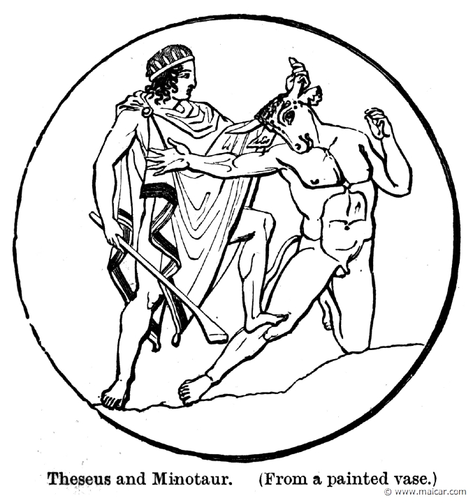 smi377.jpg - smi377: Theseus and the Minotaur. Sir William Smith, A Smaller Classical Dictionary of Biography, Mythology, and Geography (1898).