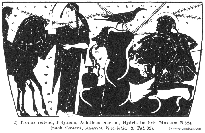 RIII.2-2726.jpg - RIII.2-2726: Troilus, Polyxena, and Achilles. Wilhelm Heinrich Roscher (Göttingen, 1845- Dresden, 1923), Ausfürliches Lexikon der griechisches und römisches Mythologie, 1884.
