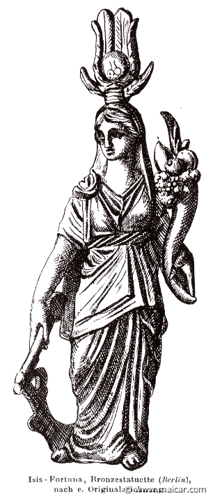 RI.2-1531.jpg - RI.2-1531: Isis-Fortuna with horn of plenty. Bronze statuette. Wilhelm Heinrich Roscher (Göttingen, 1845- Dresden, 1923), Ausfürliches Lexikon der griechisches und römisches Mythologie, 1884.