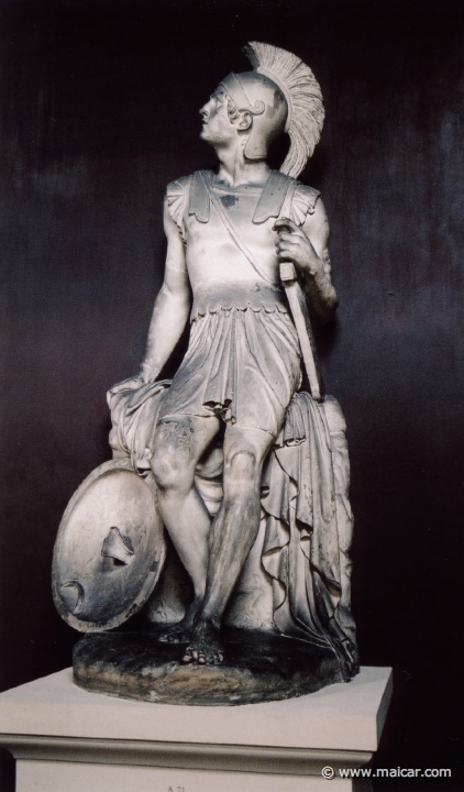 9109.jpg - 9109: Bertel Thorvaldsen 1770-1844: Roman Warrior, 1820-21. The Thorvaldsen Museum, Copenhagen.