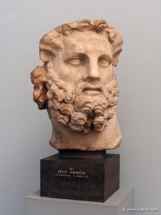 1619.jpg - 1619: Zeus Ammon. Work from Alexandria, II c. BC. Ny Carlsberg Glyptotek, Copenhagen.