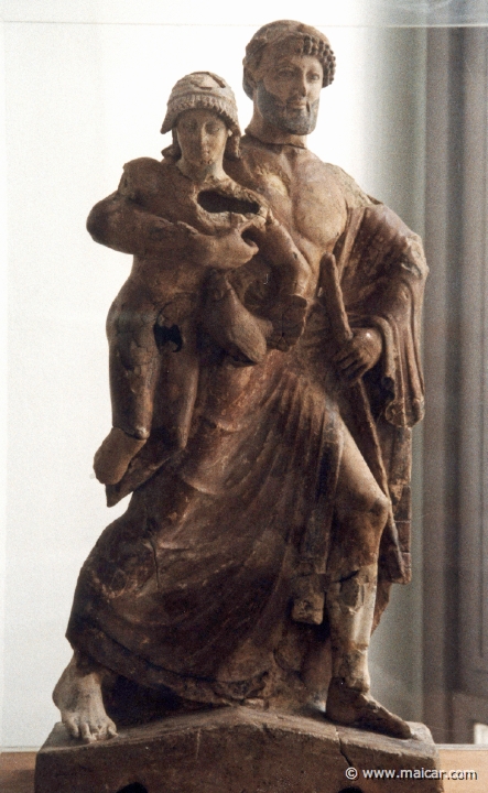 6720.jpg - 6720: Zeus and Ganymedes (abduction), c. 470 BC. Archaeological Museum, Olympia.