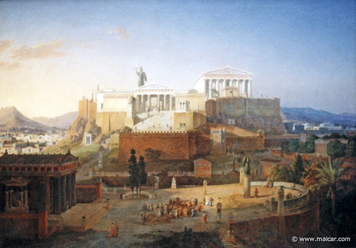 0113.jpg - 0113 Die Akropolis von Athen, 1846. L. v. Klenze, 1784-1864. Neue Pinakotek, München.