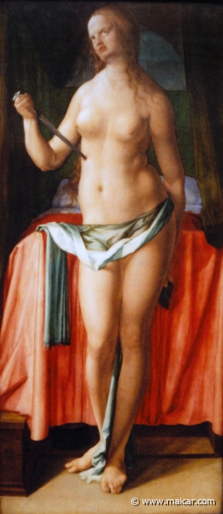 0121.jpg - 0121 Dürer 1471-1528: Der Selbstmord der Lucretia 1518. Neue Pinakotek, München.