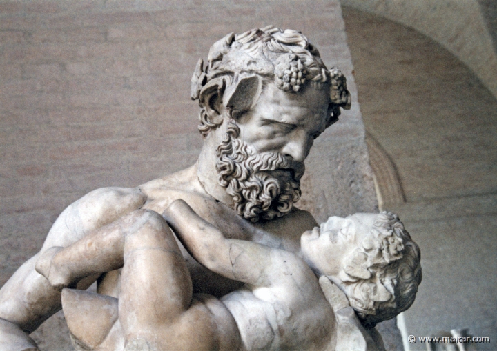 0226.jpg - 0226 Silen / Dionysos. Vielleicht Kopie nach einer Statue des Lysipp (310-300 v. Chr.). Glyptothek, München.