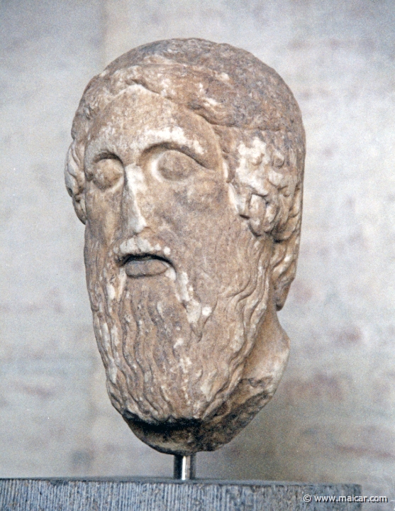 0301.jpg - 0301: Homer (ca. 800-750 BC). Bust from 450 BC. Glyptothek, München.