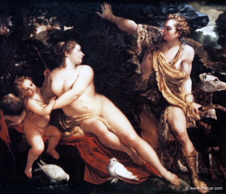 0611.jpg - 0611: Annibale Carracci (?) 1560-1609: Venus findet Adonis, c.1595. Künsthistorische Museum, Wien.