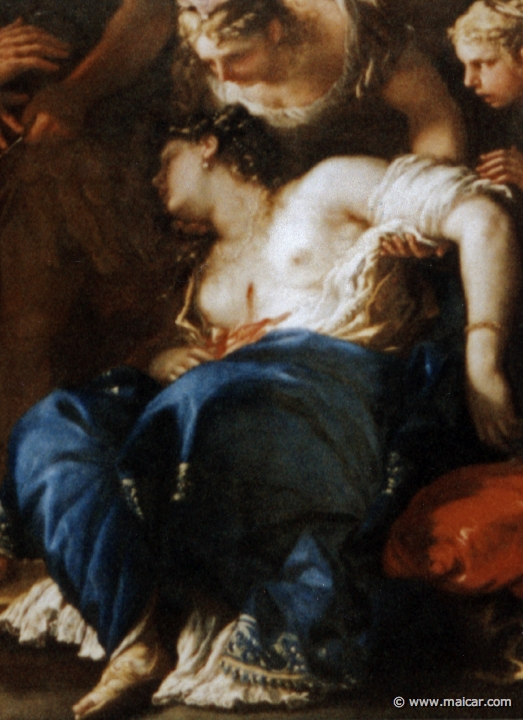 0833detail.jpg - 0833 (detail): Luca Giordano, 1634-1705: Der Tod der Lukretia. Staatsgalerie, Stuttgart.