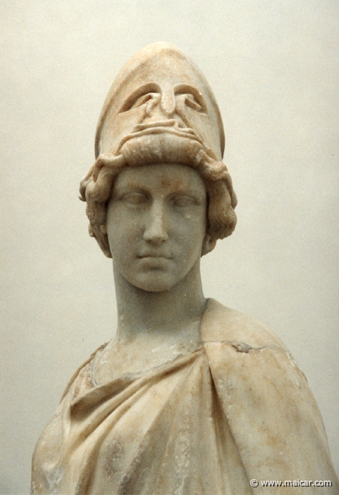 1003.jpg - 1003: Athena. 1st century AD. Copy of a work by Myron, from the 5th century BC. Städtische Galerie-Liebighaus, Museum alter Plastik, Frankfurt.