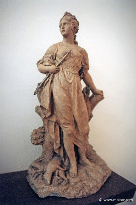 1024.jpg - 1024: Fidelis Sporer 1733-1811: Diana. Terrakotta. Städtische Galerie-Liebighaus, Museum alter Plastik, Frankfurt.