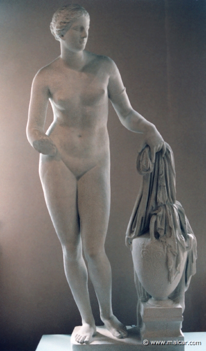 1203.jpg - 1203: Aphrodite from Cnidos. Praxiteles, 350 BC. Antikmuseet, Lund.