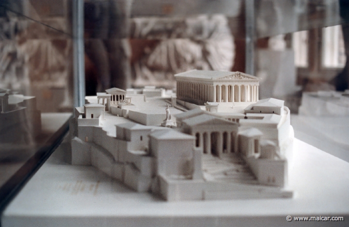 1220.jpg - 1220: Model of the Acropolis of Athens. Scale 1:200. By G. P. Stevens, Honorary Architect of the American School of Classical Studies at Athens. Technician in plaster: CH. P. Mammelis, Athens. Antikmuseet, Lund.