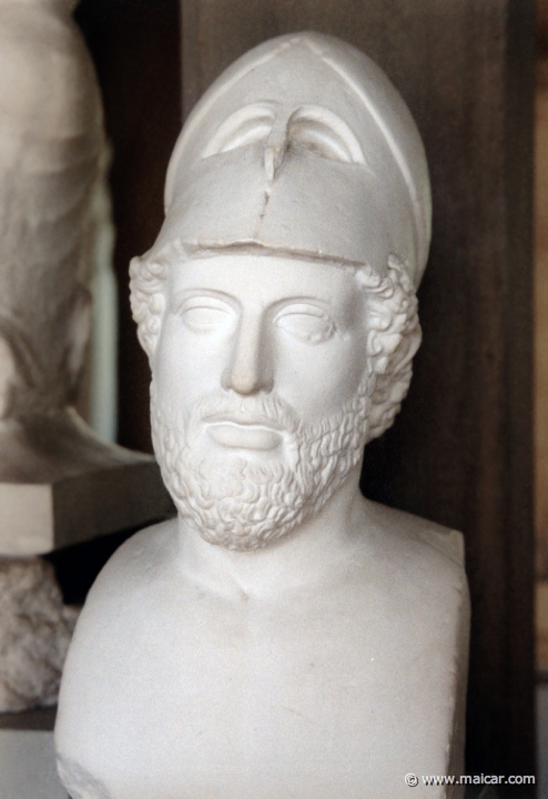 1529.jpg - 1529: Portrait of Pericles by Cresilas, c. 430 BC. Roman copy. Antikmuseet, Lund.