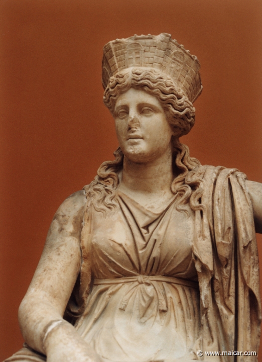 1616.jpg - 1616: Cybele. Roman statue from ca. 100 AD. Ny Carlsberg Glyptotek, Copenhagen.