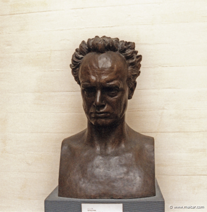 1825.jpg - 1825: Rudolph Tegner, 1873-1950: Self-portrait, 1921. Rudolph Tegners Museum.
