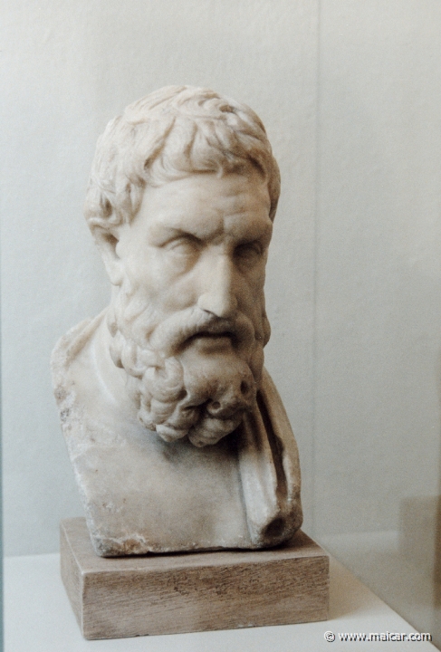 2135.jpg - 2135: Epikur (342-270 v. Chr.) Römische Kopie. Pergamon Museum, Berlin.