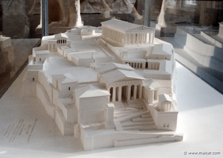 2510.jpg - 2510: Model of the Acropolis of Athens. Scale 1:200. By G. P. Stevens, Honorary Architect of the American School of Classical Studies at Athens. Technician in plaster: CH. P. Mammelis, Athens. Antikmuseet, Lund.