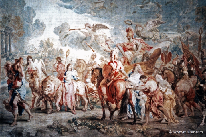 4002.jpg - 4002: Tapestry by Jan van Orly 1665-1735, Augustin Coppens 1668-1740: The glorification of Mars, 1716. Museum voor schone kunsten, Gent.