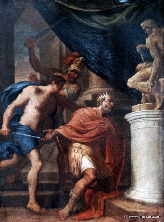 4111.jpg - 4111: France XVII siècle: La mort de Priam.  Palais des Beaux-arts, Lille.