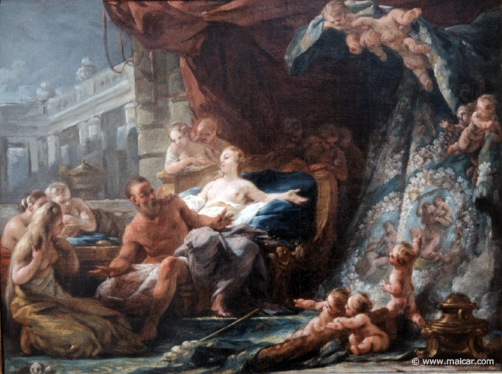 4120.jpg - 4120: Noël Hallé 1711-1781: Hercule et Omphale 1759. Palais des Beaux-arts, Lille.